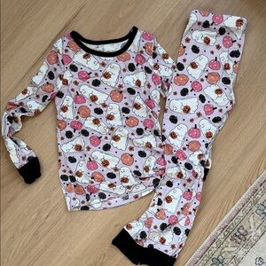 Adorable Pink Kids Pajamas with Cartoon Print